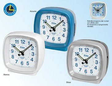 Elite Sveglia Analogica Silver/ Silver Alarm Clock ST 4100S