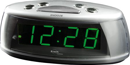Elite Sveglia Led A Corrente (cavetto Usb E Spina Inclusi) - Argento - Led Alarm Clock Powered By Electricity (usb Cable And Plug Included) - Silver DV630_S