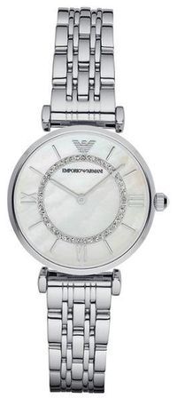 Emporio Armani S/s Classic Lady. Mop Dial. Ip Rose Gold. 32mm Wr 5atm AR1908