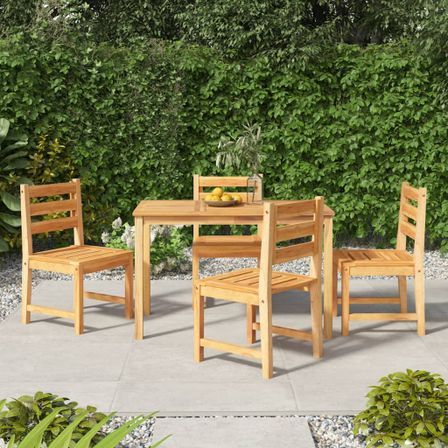 Ensemble à dîner de jardin 5 pcs Bois de teck massif