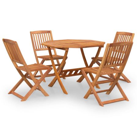 Ensemble à manger de jardin 5 pcs Bois d'acacia solide