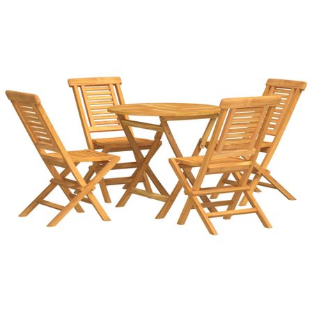 Ensemble à manger de jardin 5 pcs Bois de teck massif
