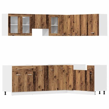 Ensemble d'armoires de cuisine 11 pièces - Vieux Bois