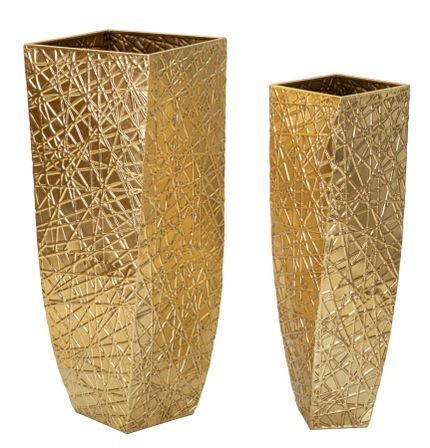 Ensemble de 2 porte-vases squer cm 34x34x90-25x25x78