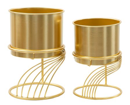 Ensemble de 2 supports de vase en spirale, ø 23 x 35 cm - 20 x 30 cm