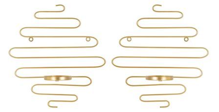 Ensemble de 2 supports muraux pour bougies alid, 33 x 10 x 34 cm