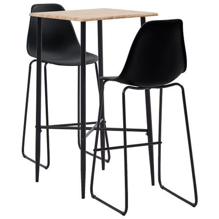 Ensemble de bar 3 pcs Plastique Noir 5