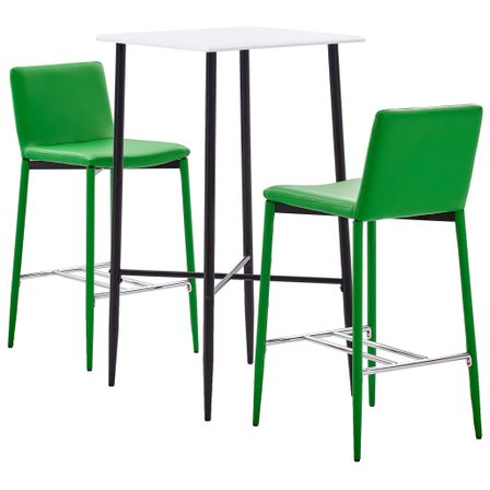 Ensemble de bar 3 pcs Similicuir Vert 5