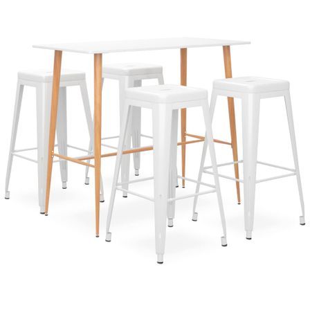 Ensemble de bar 5 pcs Blanc 7