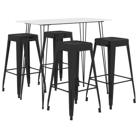 Ensemble de bar 5 pcs Blanc et noir 6
