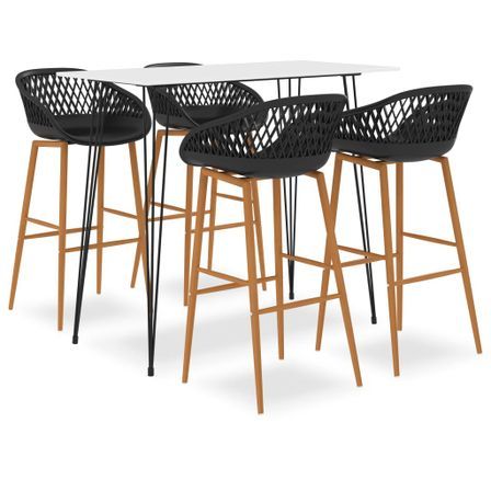 Ensemble de bar 5 pcs Blanc et noir 7