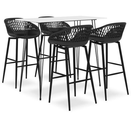 Ensemble de bar 5 pcs Blanc et noir 5
