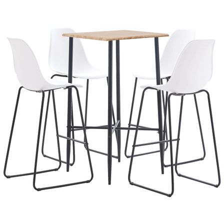 Ensemble de bar 5 pcs Plastique Blanc 9