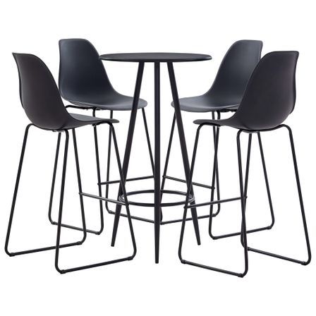 Ensemble de bar 5 pcs Plastique Noir 3