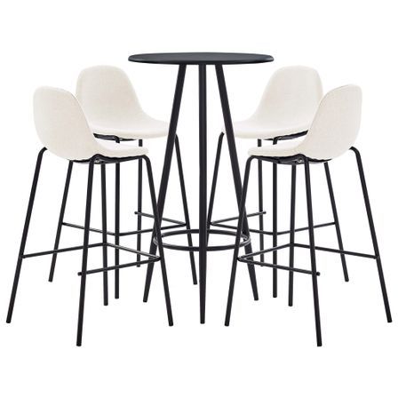 Ensemble de bar 5 pcs Tissu Crème