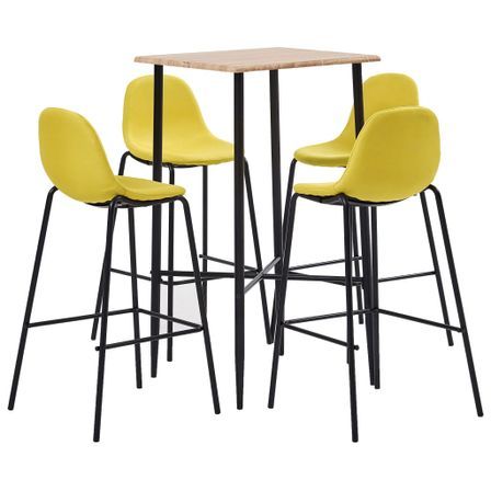 Ensemble de bar 5 pcs Tissu Jaune 9