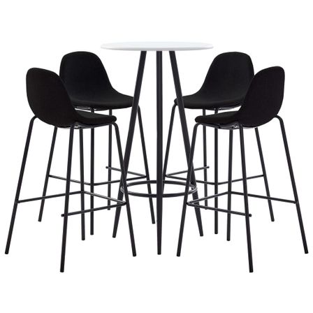 Ensemble de bar 5 pcs Tissu Noir 6
