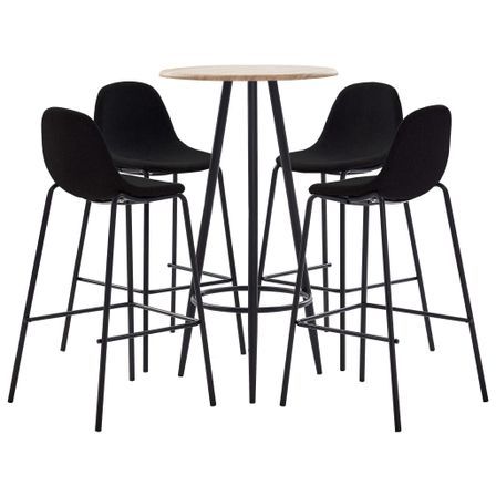 Ensemble de bar 5 pcs Tissu Noir 7
