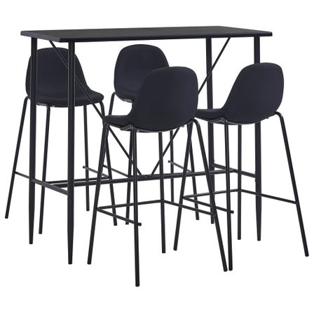Ensemble de bar 5 pcs Tissu Noir 8