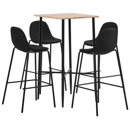 Ensemble de bar 5 pcs Tissu Noir 4
