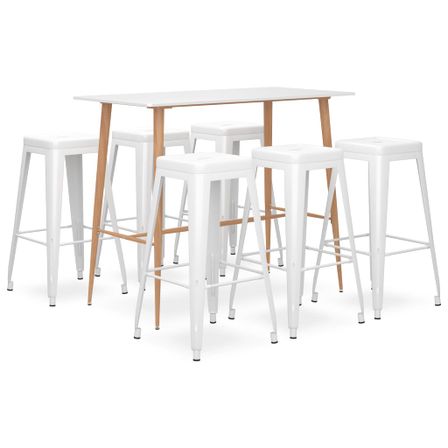 Ensemble de bar 7 pcs Blanc 6