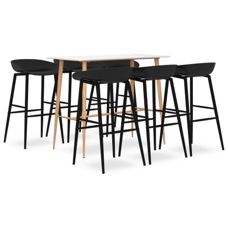 Ensemble de bar 7 pcs Blanc et noir 8