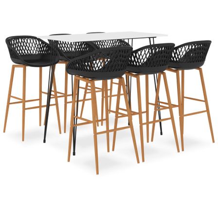 Ensemble de bar 7 pcs Blanc et noir 2