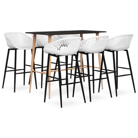 Ensemble de bar 7 pcs Noir et blanc 7