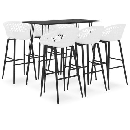 Ensemble de bar 7 pcs Noir et blanc 3
