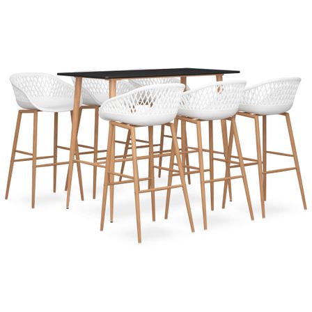 Ensemble de bar 7 pcs Noir et blanc 8