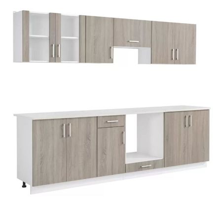 Ensemble de cuisine 8 pièces chêne clair Java