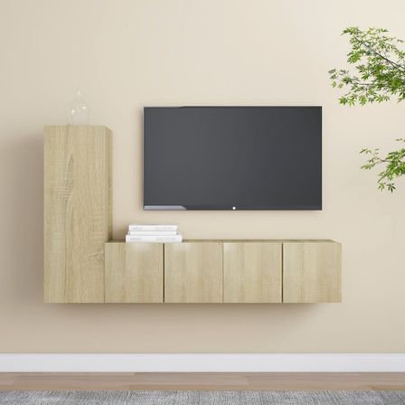 Ensemble de meuble TV 3 pcs Chêne sonoma 5
