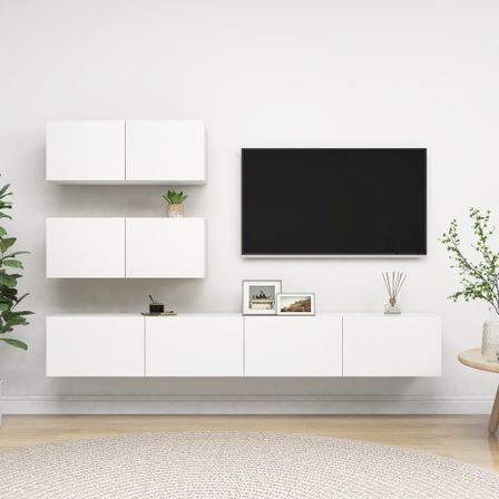 Ensemble de meuble TV 4 pcs Blanc 17