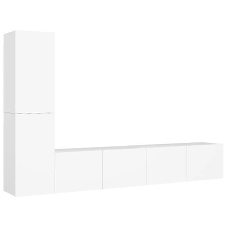 Ensemble de meuble TV 4 pcs Blanc 9