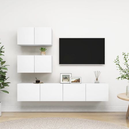 Ensemble de meuble TV 4 pcs Blanc 16