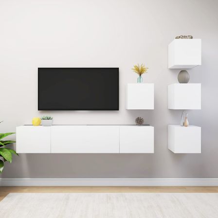 Ensemble de meuble TV 6 pcs Blanc 2