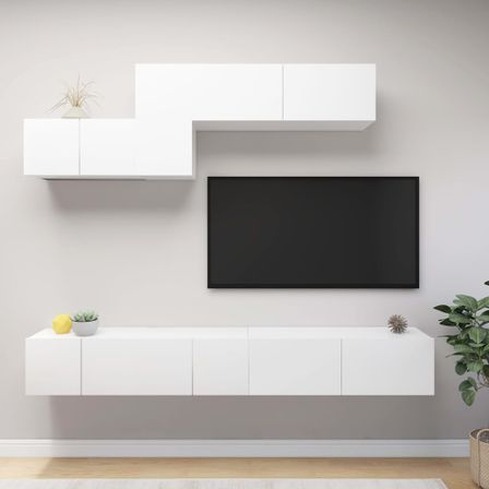 Ensemble de meuble TV 6 pcs Blanc 5