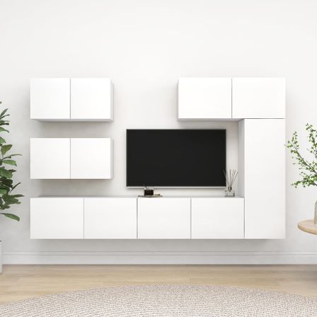 Ensemble de meuble TV 6 pcs Blanc 14