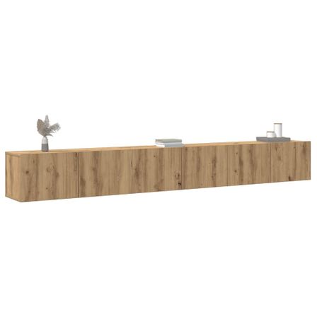 Ensemble de meuble TV mural 3 pcs chêne artisanal