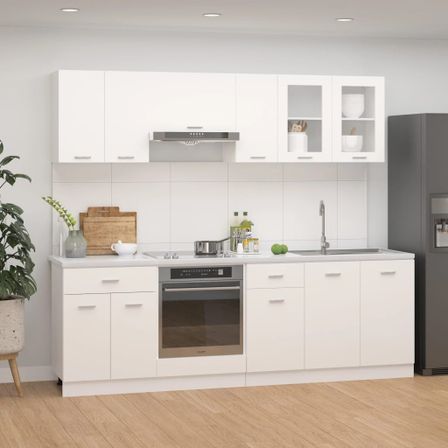 Ensemble de meubles de cuisine 8 pcs Blanc 2