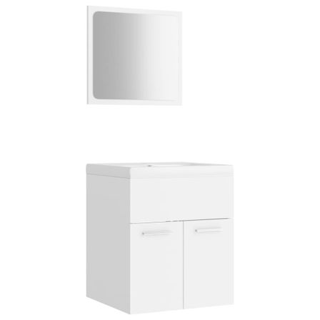 Ensemble de meubles de salle de bain Blanc 2