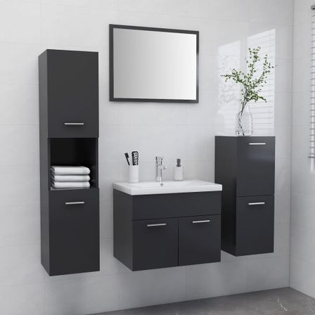 Ensemble de meubles de salle de bain Gris 36