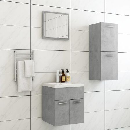 Ensemble de meubles de salle de bain Gris béton 5