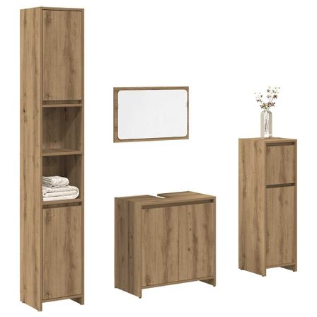 Ensemble de meubles salle de bain 4 pcs bois d'ingénierie
