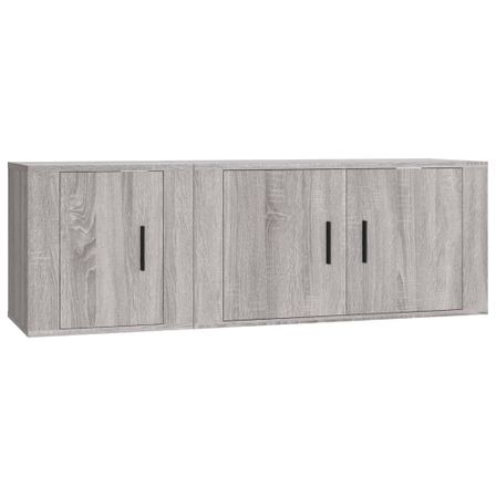 Ensemble de meubles TV 2 pcs Sonoma gris Bois d'ingénierie