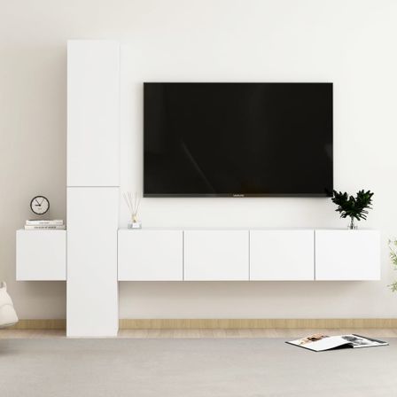 Ensemble de meubles TV 5 pcs Blanc 6