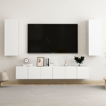 Ensemble de meubles TV 5 pcs Blanc 5