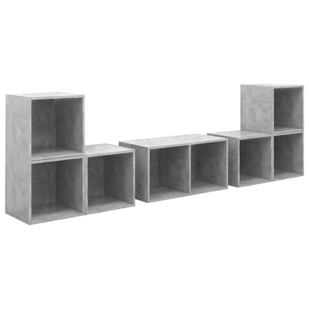 Ensemble de meubles TV 6 pcs Gris béton 3