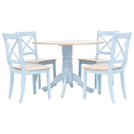 Ensemble de salle à manger 5 pcs Bois d'hévéa Gris et marron