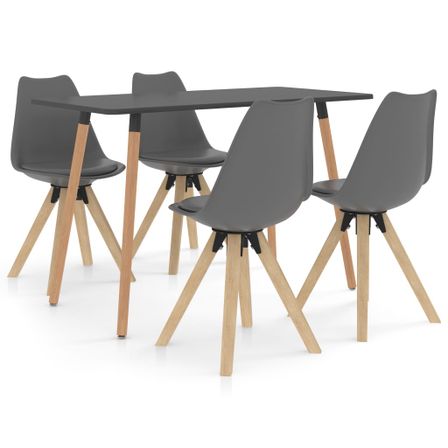 Ensemble de salle à manger 5 pcs Gris 23
